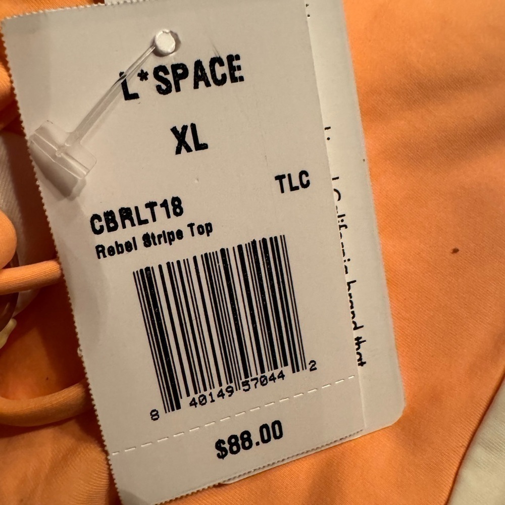 L*Space Rebel Stripe Top Style CBRLT18 & Portia‎ Bottom Style CBPSC18 Set XL NWT - Picture 5 of 6